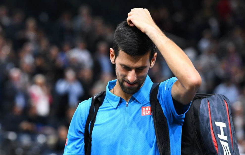 Novak Djokovic lamenta su derrota frente a Marin Cilic.