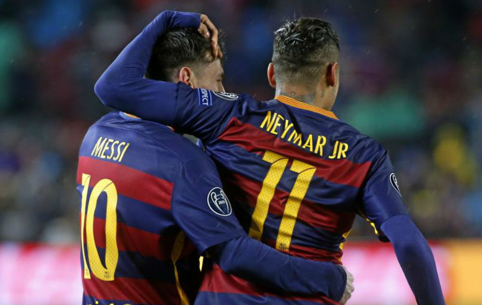 Neymar y Messi, durante un encuentro en el Camp Nou.