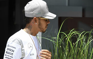 Lewis Hamilton, en el Gran Premio de Mxico.