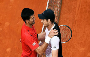 Djokovic y Murray saludndose tras su enfrentamiento en Roma