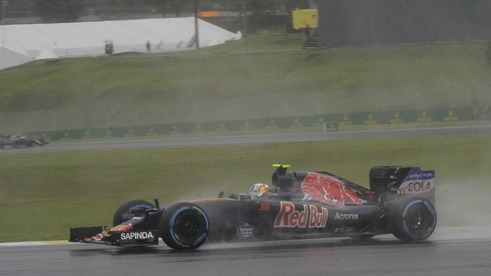 Carlos Sainz en la carrera del GP de Brasil.