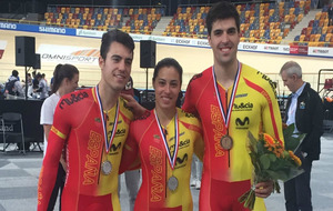 Torres, Calvo y Peralta, con sus medallas