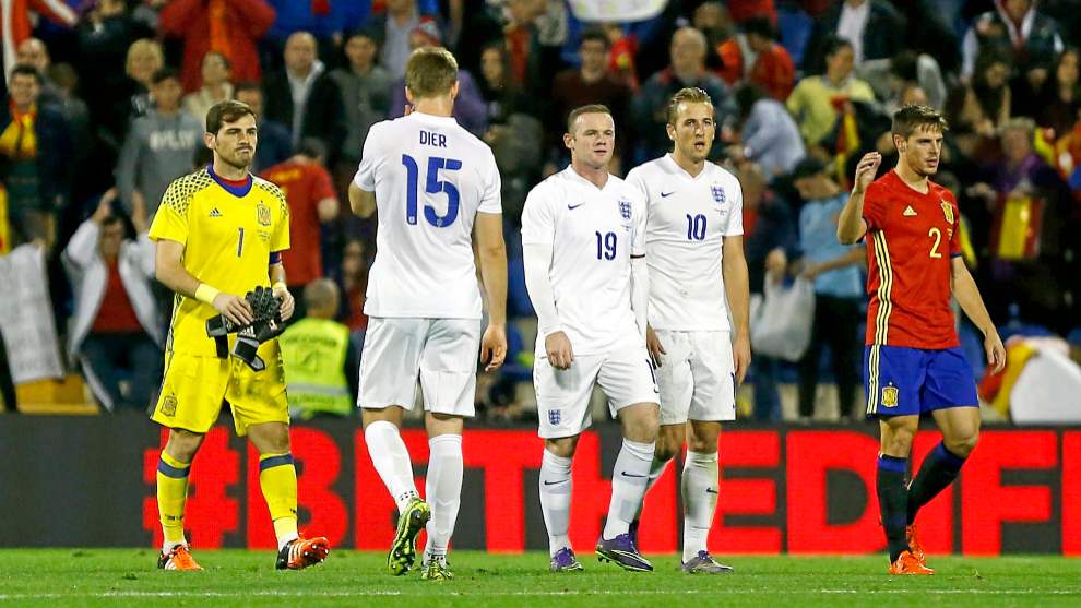 Rooney en el ltimo choque entre Espaa e Inglaterra