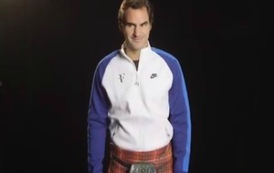 Federer, con falda escocesa