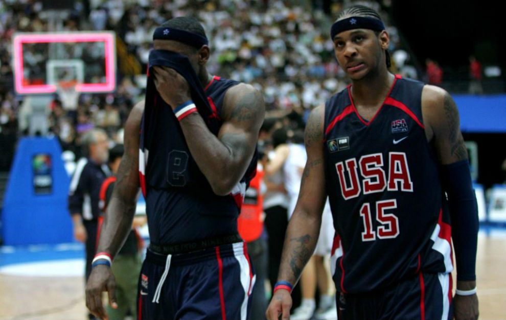 LeBron y Carmelo con Estados Unidos en el Mundial de 2006
