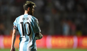 Messi, durante el Argentina-Colombia.