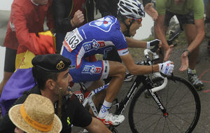 Kenny Elissonde, gan en el Angliru la etapa 20 de la Vuelta 2013.