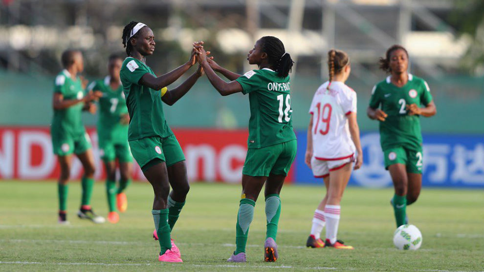 Lance del duelo entre Espaa y Nigeria.