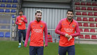 Messi y Surez, en el entrenamiento del lunes.