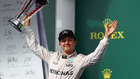 Nico Rosberg, en el podio de Austin