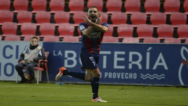 Ferreiro celebra un gol ante el Oviedo.