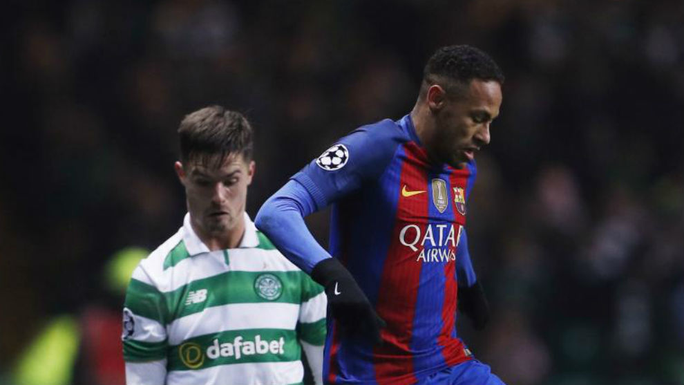 Neymar, en una accin contra el Celtic de Glasgow.