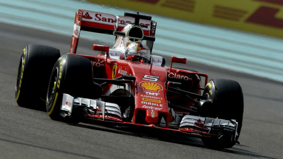 Sebastian Vettel en los entrenamientos libres del GP de Abu Dabi