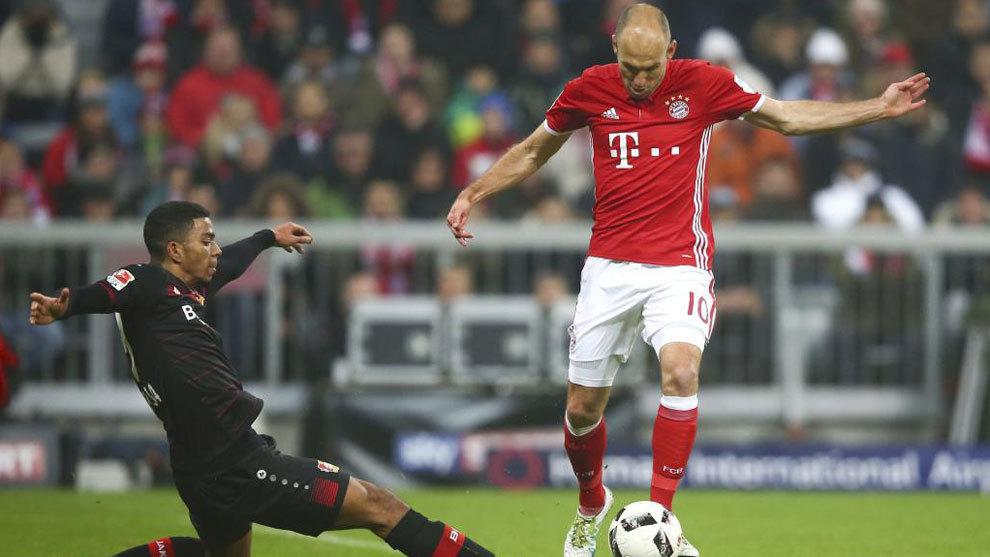 Arjen Robben, en un partido con el Bayern.