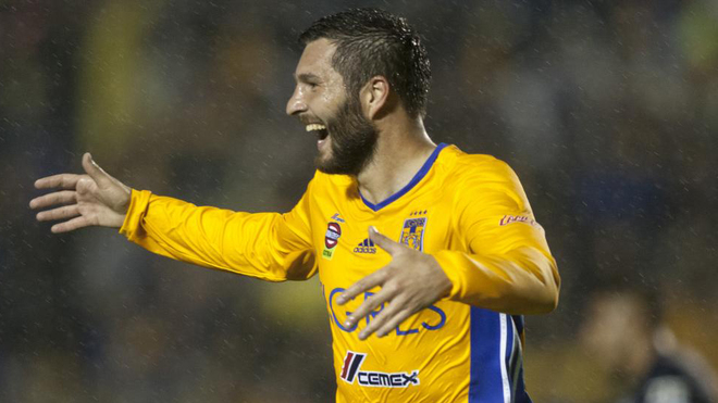 Gignac celebra un gol en Monterrey.