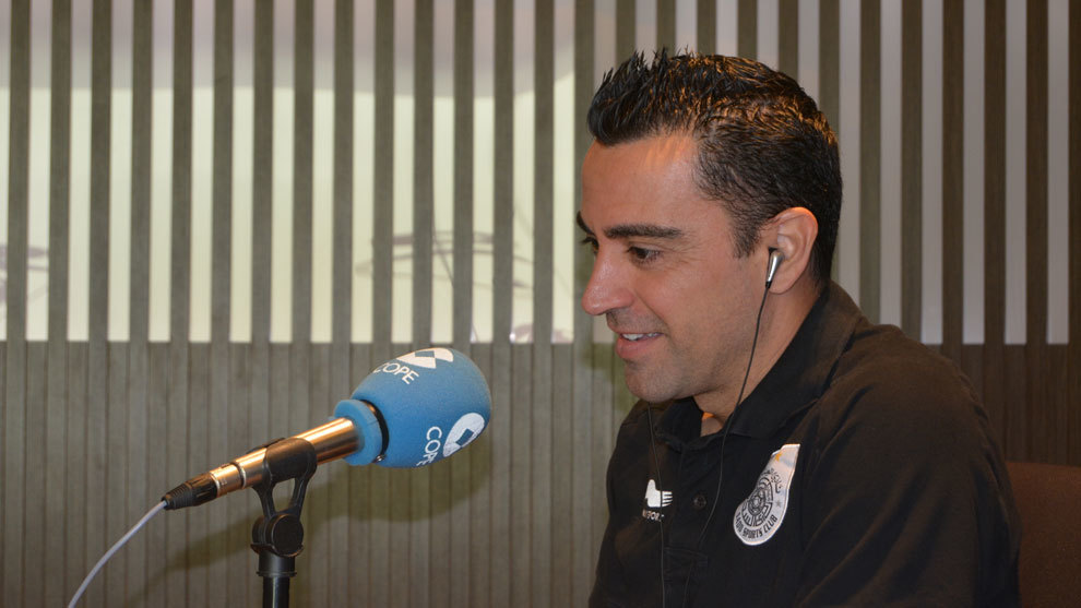Xavi durante la entrevista a la Cadena COPE.
