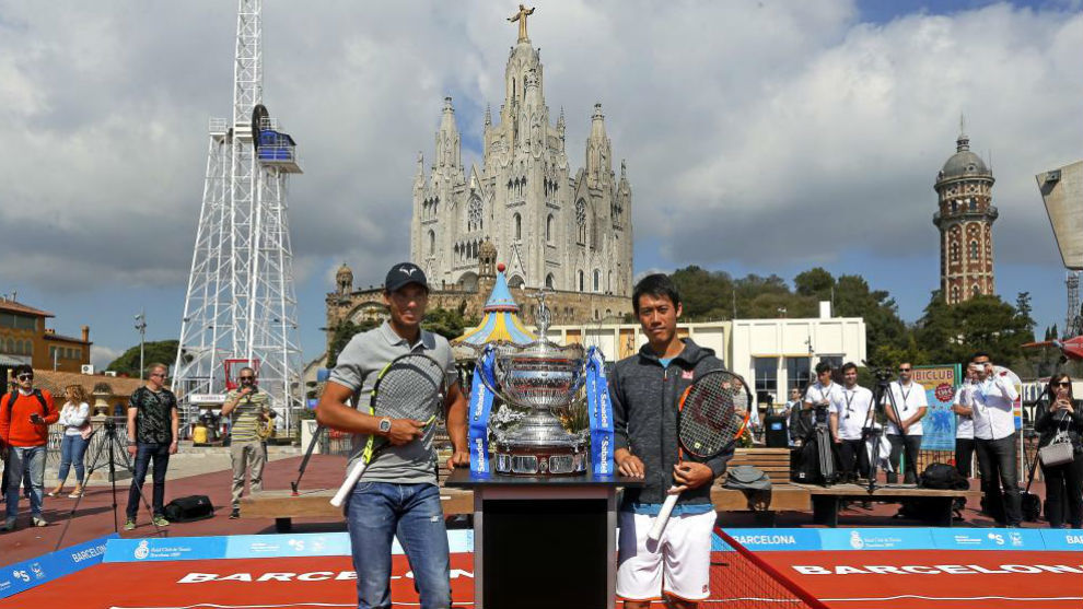 Nadal y Nishikori, en Montjuc