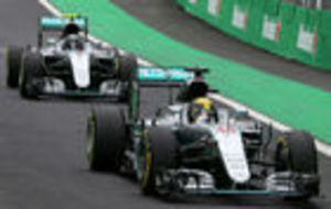 Hamilton y Rosberg, en el GP de Brasil.