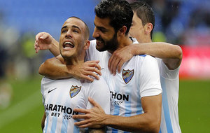 Sandro celebra un gol frente al Deportivo.