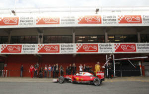 El Ferrari de Vettel, en Montnel