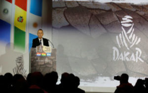 Etienne Lavigne, Director del Dakar, durante la presentacin del...