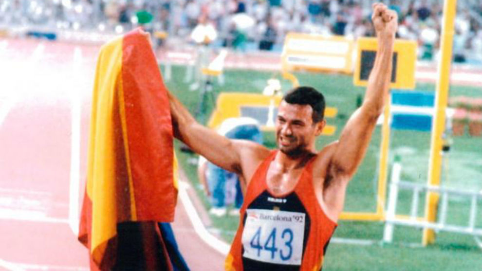 Antonio Pealver en los Juegos Olmpicos de Barcelona 92.
