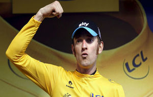 Bradley Wiggins durante el Tour de Francia de 2012.