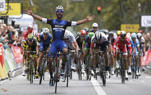 Fernando Gaviria, en su gran victoria del ao, la Pars-Tours.