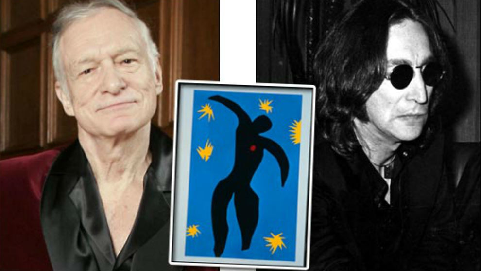 John Lennon apag un cigarrillo en un Matisse de Hugh Hefner, magnate...