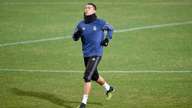Cristiano Ronaldo, en un entrenamiento del Real Madrid.