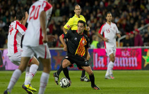 Xavi Hernndez durante el partido Catalua-Tnez disputado en 2011...