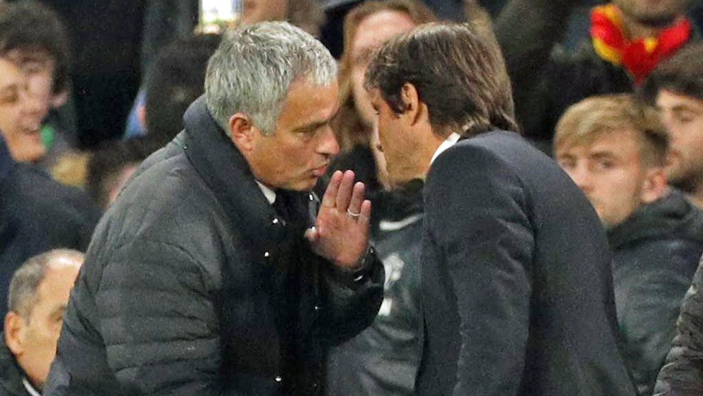 Mourinho y Conte, en el ltimo Chelsea-United