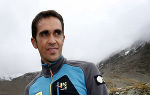 Alberto Contador, este otoo en el Paso del Gavia.