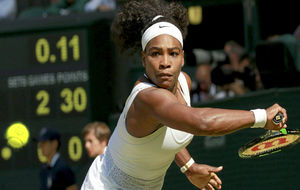 Serena Williams, en un partido de Wimbledon.