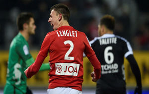 Lenglet celebra un gol con el Nancy.