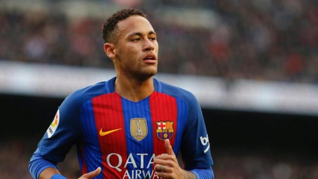Neymar, durante un partido con el Bara
