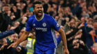 Diego Costa celebra un gol reciente con el Chelsea.