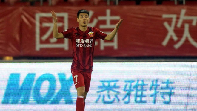Wu Lei, futbolista del SIPG y pichichi nacional la ltima edicin