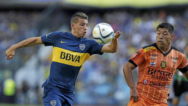Calleri, en un partido con Boca Juniors