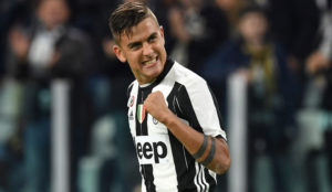Dybala celebra su gol al Udinese con la Juventus