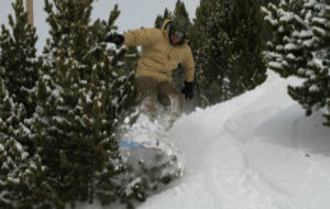 Antonio Gimeno (38), haciendo 'snowboard'.