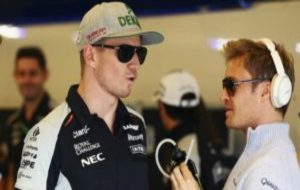 Hulkenberg y Rosberg.