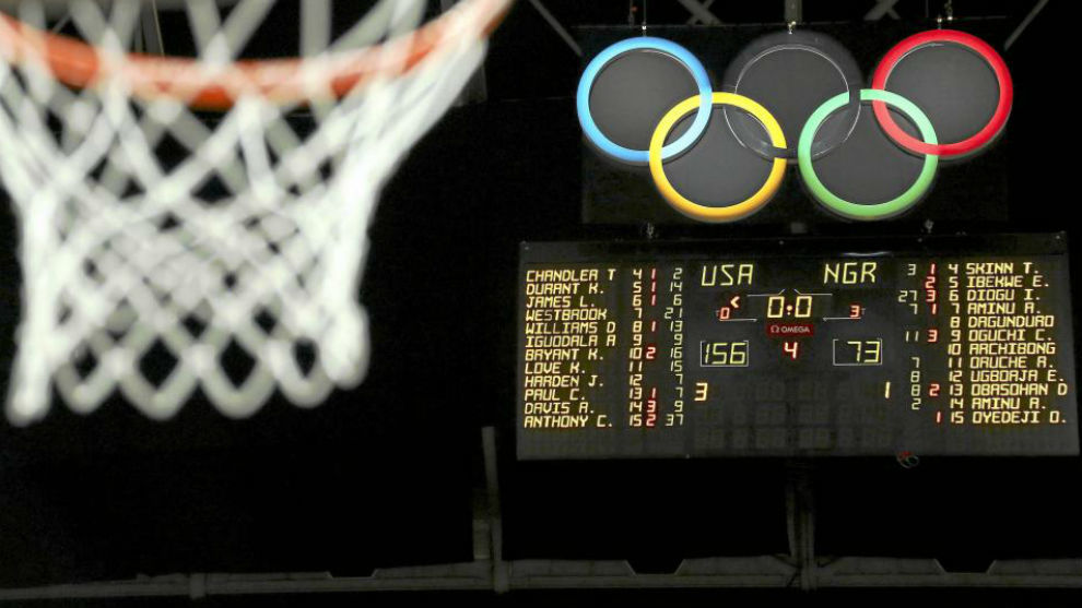 Imagen de los Juegos Olmpicos con los aros.