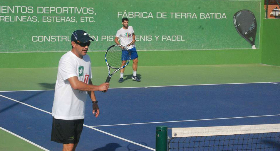 Pablo Andjar entrenando con Javier Ferrer en Valencia.