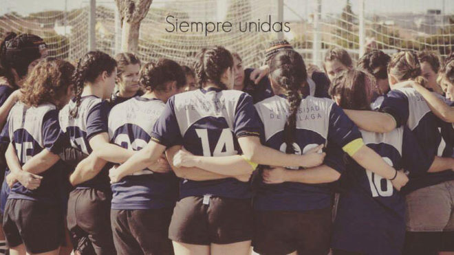 El equipo de rugby femenino del Club Deportivo Universidad de Mlaga