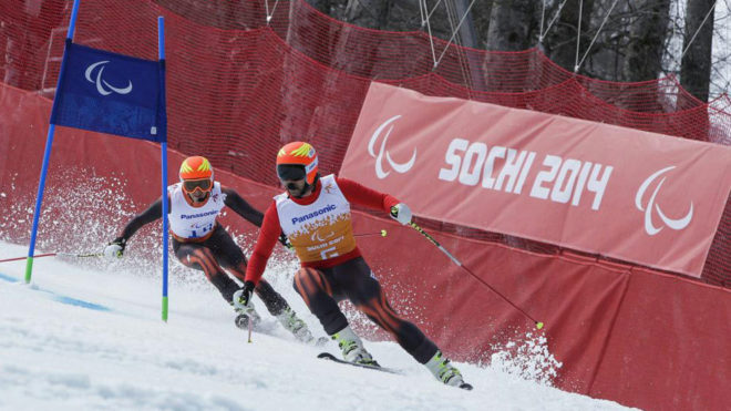 Jon Santacana y Miguel Galindo en los Juegos Paralmpicos de Sochi.