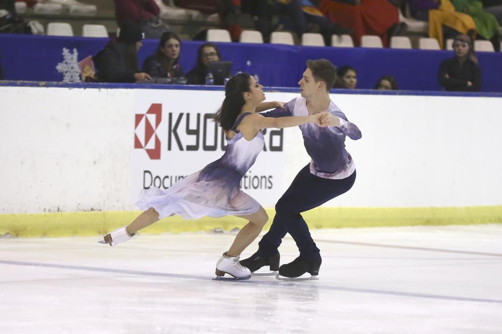 Sara Hurtado y Kiryl Khalyavin en plena competicin.