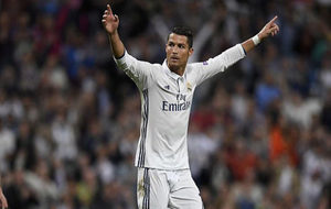 Cristiano celebra un gol con el Real Madrid esta temporada.