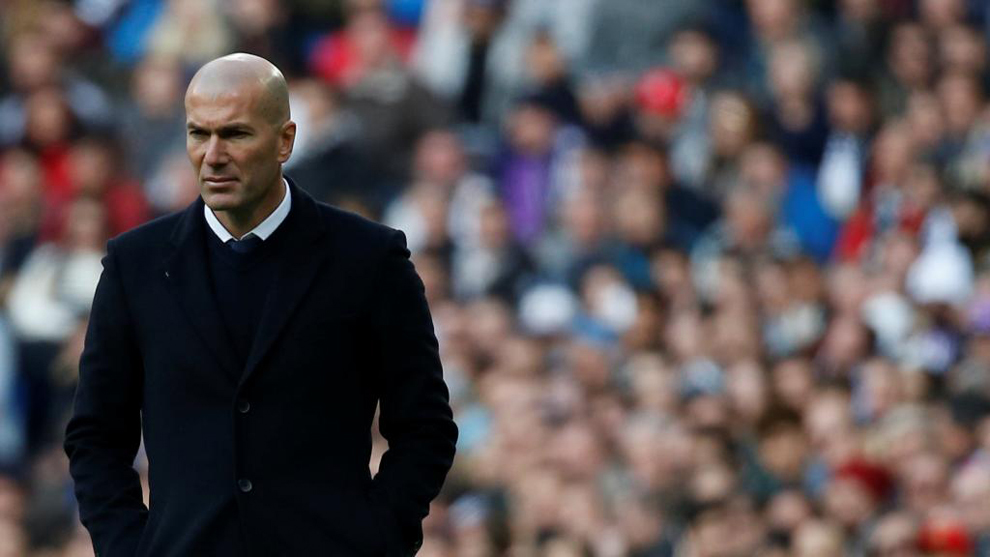Zidane durante un partido con el Real Madrid
