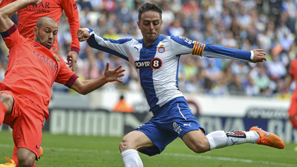 Sergio Garca durante un partido con el Espanyol en su ltima...